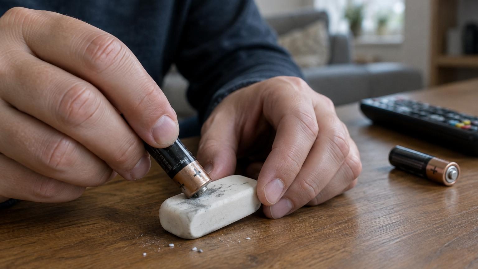 Frotter une pile sur une gomme à effacer : voici pourquoi ce geste de 10 secondes change tout