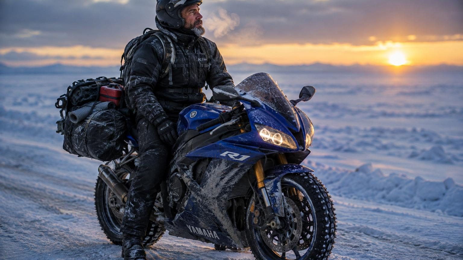 Il a fait le tour du monde avec une Yamaha R1 de série : sa prochaine destination n'est ni l'Afrique ni l'Asie, mais le pôle Nord
