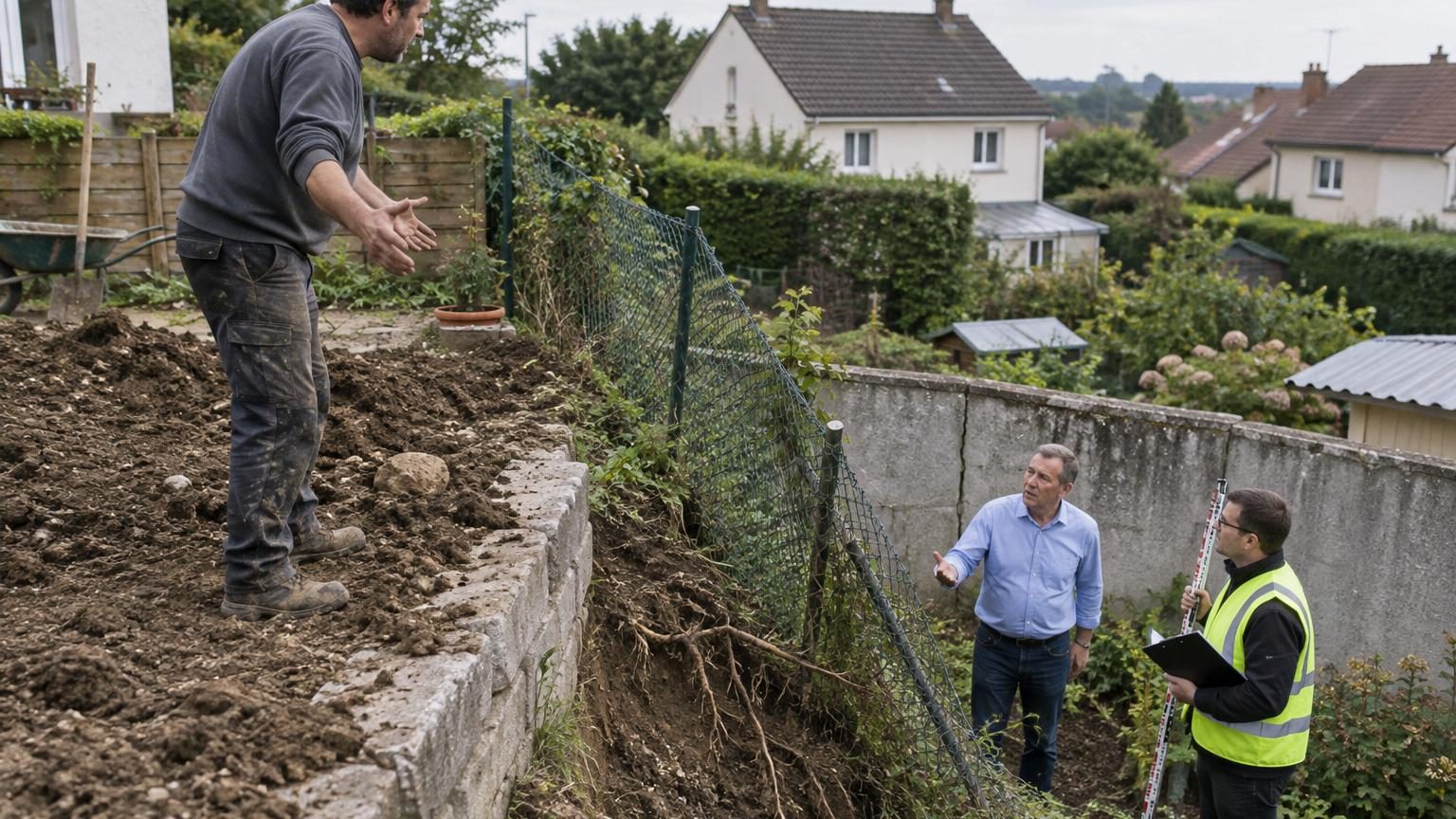 Il accepte la terre gratuite d'un chantier voisin pour surélever son jardin : deux ans plus tard, c'est le propriétaire d'en bas qui fait intervenir un expert