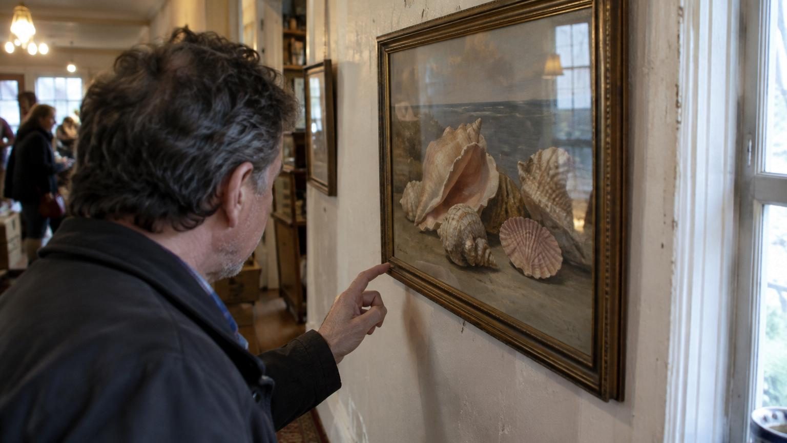 Il achète un tableau 30 dollars dans une brocante : ce n'est pas le motif de coquillages qui vaut 250 000 dollars, mais la signature en bas à gauche