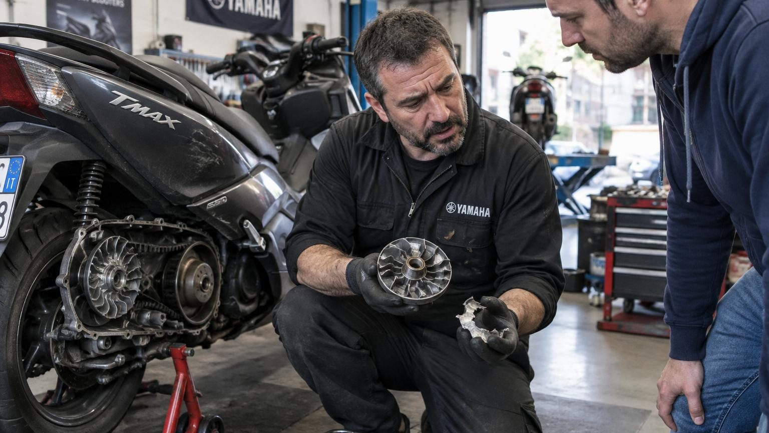 Il achète un Yamaha TMAX 530 d'occasion en concession : le mécanicien découvre ce qui se cachait derrière les petits défauts