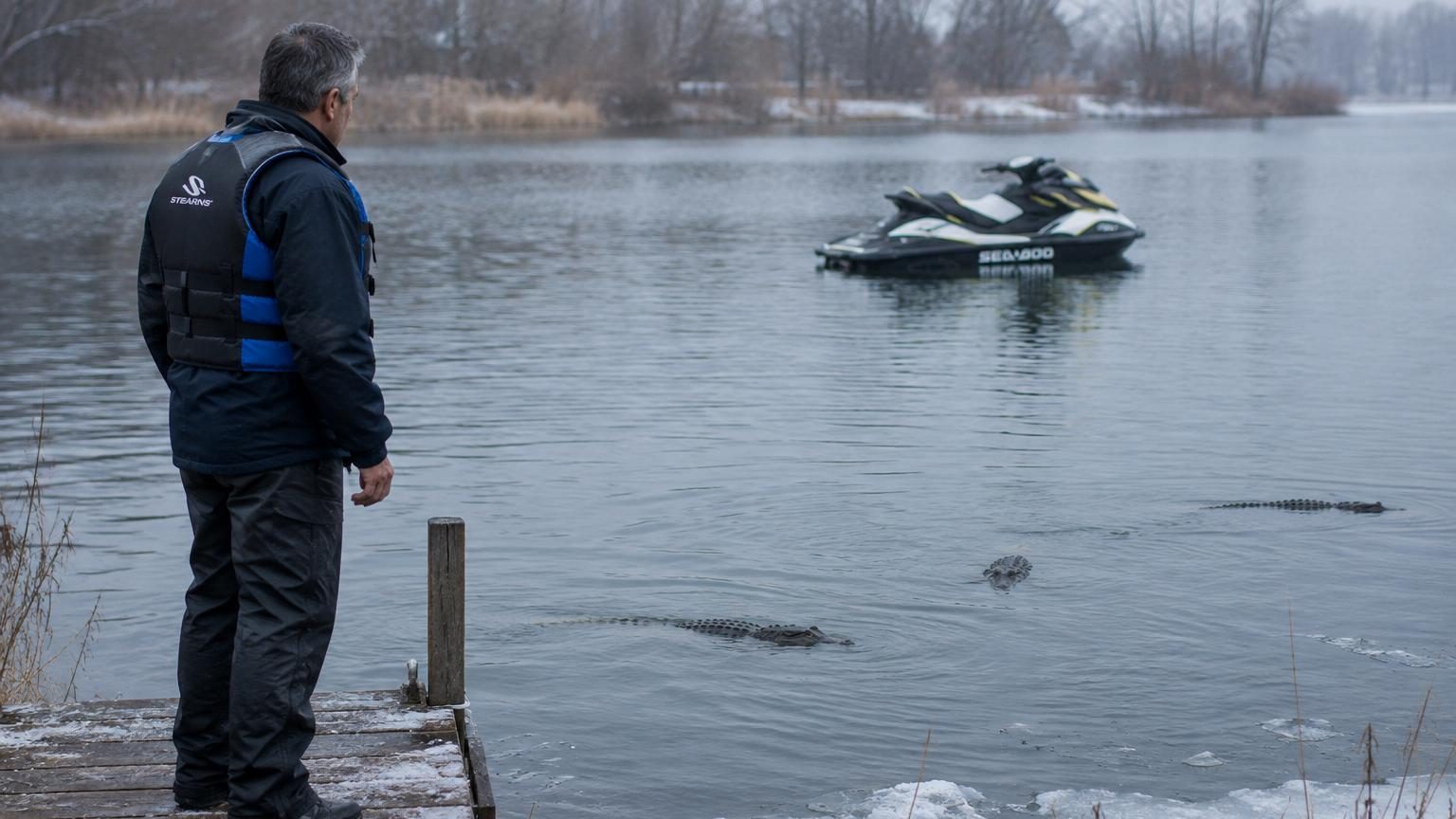 Il éloigne son jet-ski à 30 mètres du bord pour tenir les reptiles à distance : dès le premier hiver, le résultat n'a rien de celui qu'il attendait
