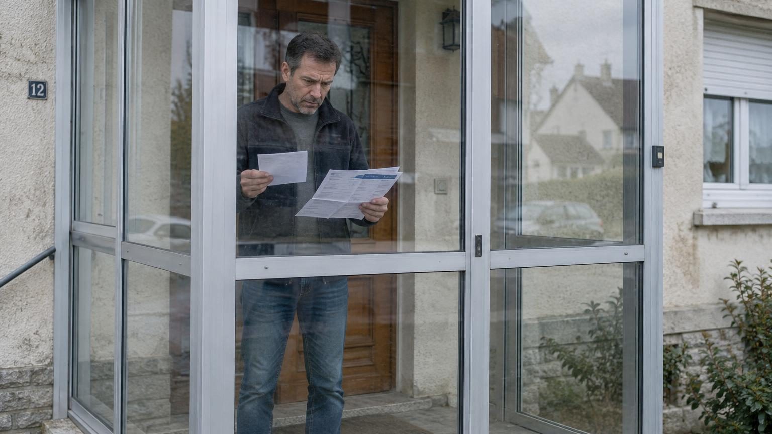 Il ferme son perron avec un sas vitré pour couper le froid : au premier avis d'imposition, il comprend son erreur