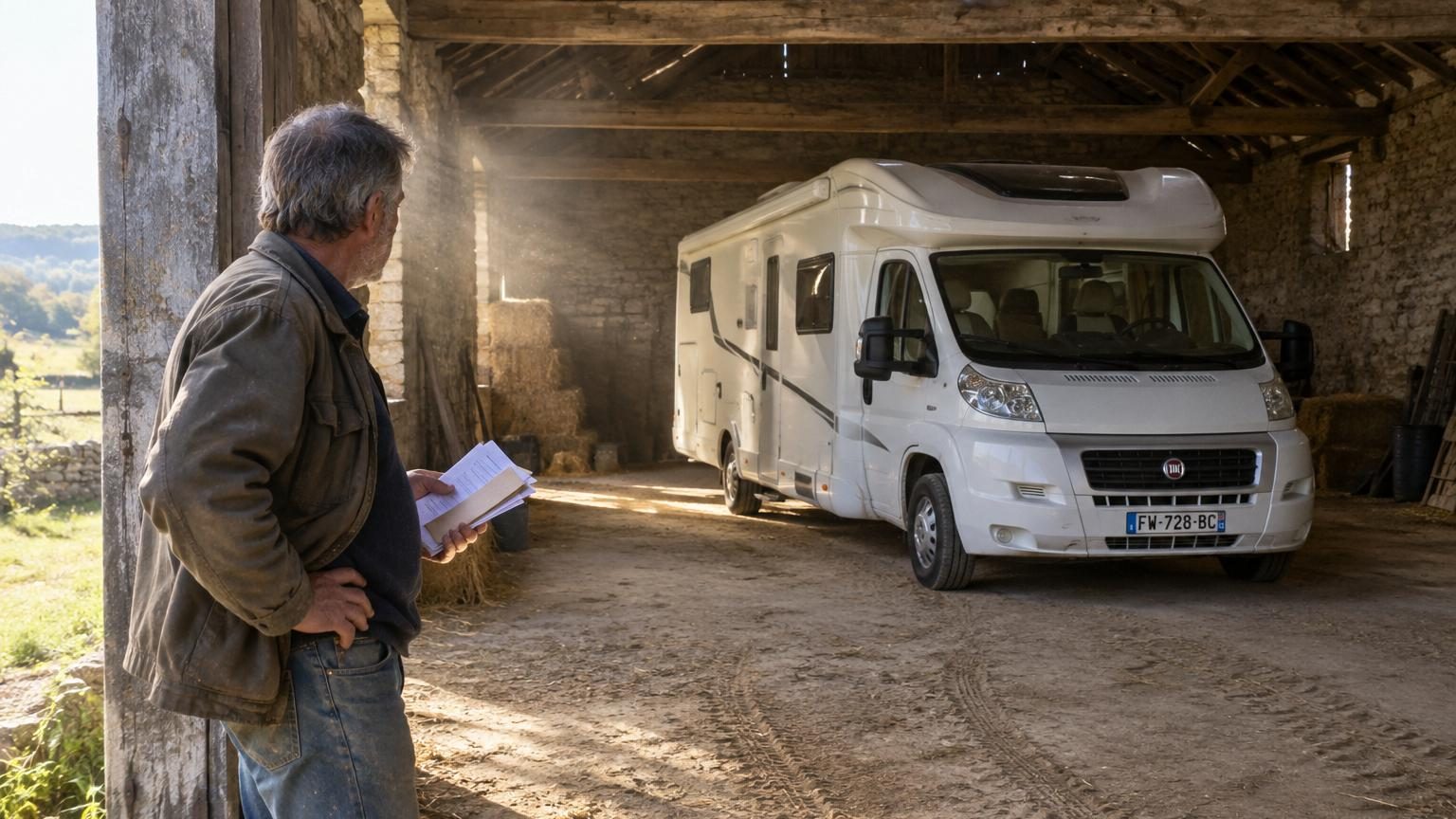 Il loue sa grange vide pour l&rsquo;hivernage du camping-car d&rsquo;un voisin : la case 4BE qu&rsquo;il a oubliée sur sa déclaration