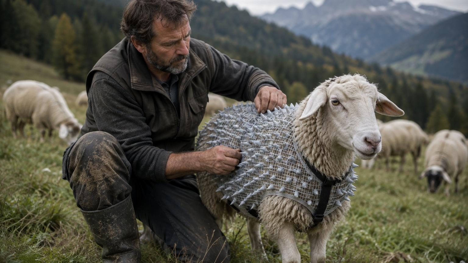 Il passe trois ans à mettre au point une cotte de mailles pour ses moutons : voici comment il compte arrêter les attaques de loups