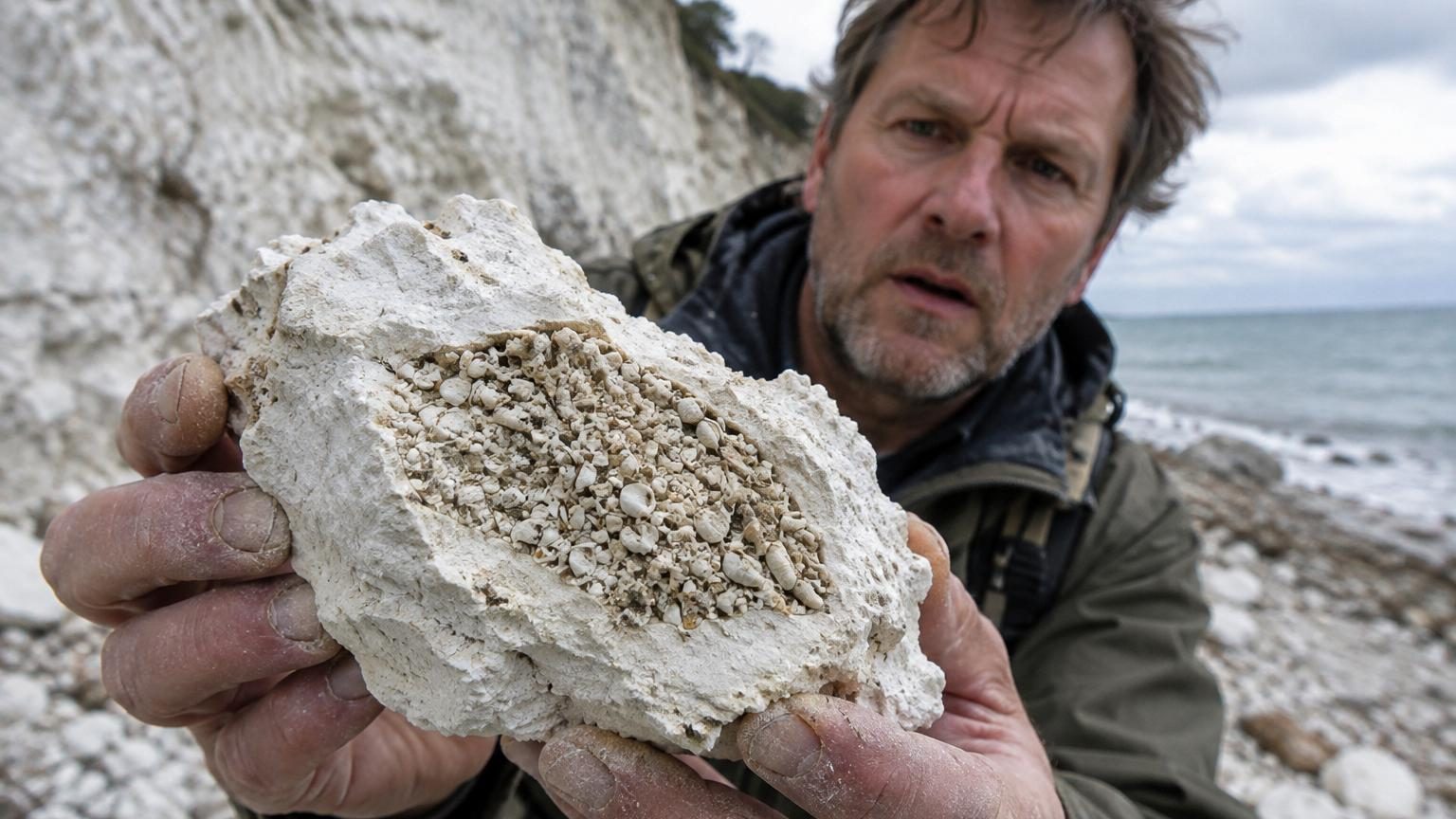 Il ramasse un simple morceau de craie : à l’intérieur, du vomi fossilisé vieux de 66 millions d’années