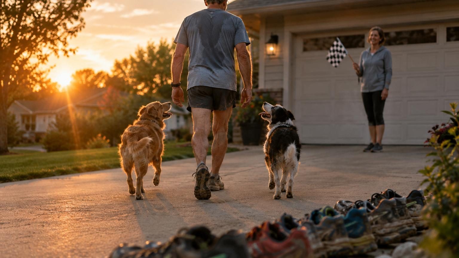 Il s'était fixé un défi fou à 46 ans : 14 ans et 49 paires de baskets plus tard, il a marché l'équivalent du tour de la Terre