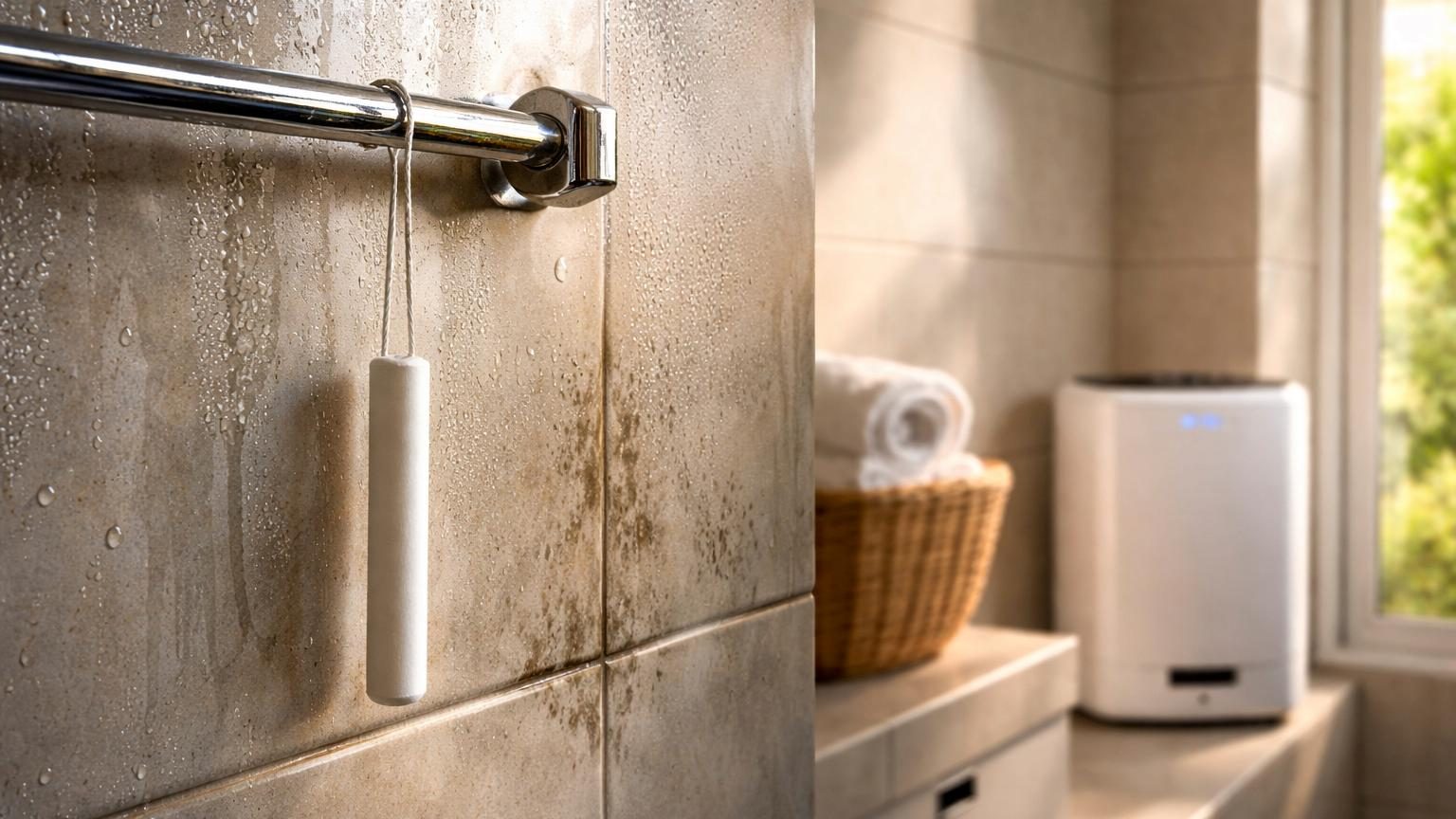 Il suspend un simple morceau de craie dans sa salle de bain contre l&rsquo;humidité : voici ce qu&rsquo;en pense vraiment un expert