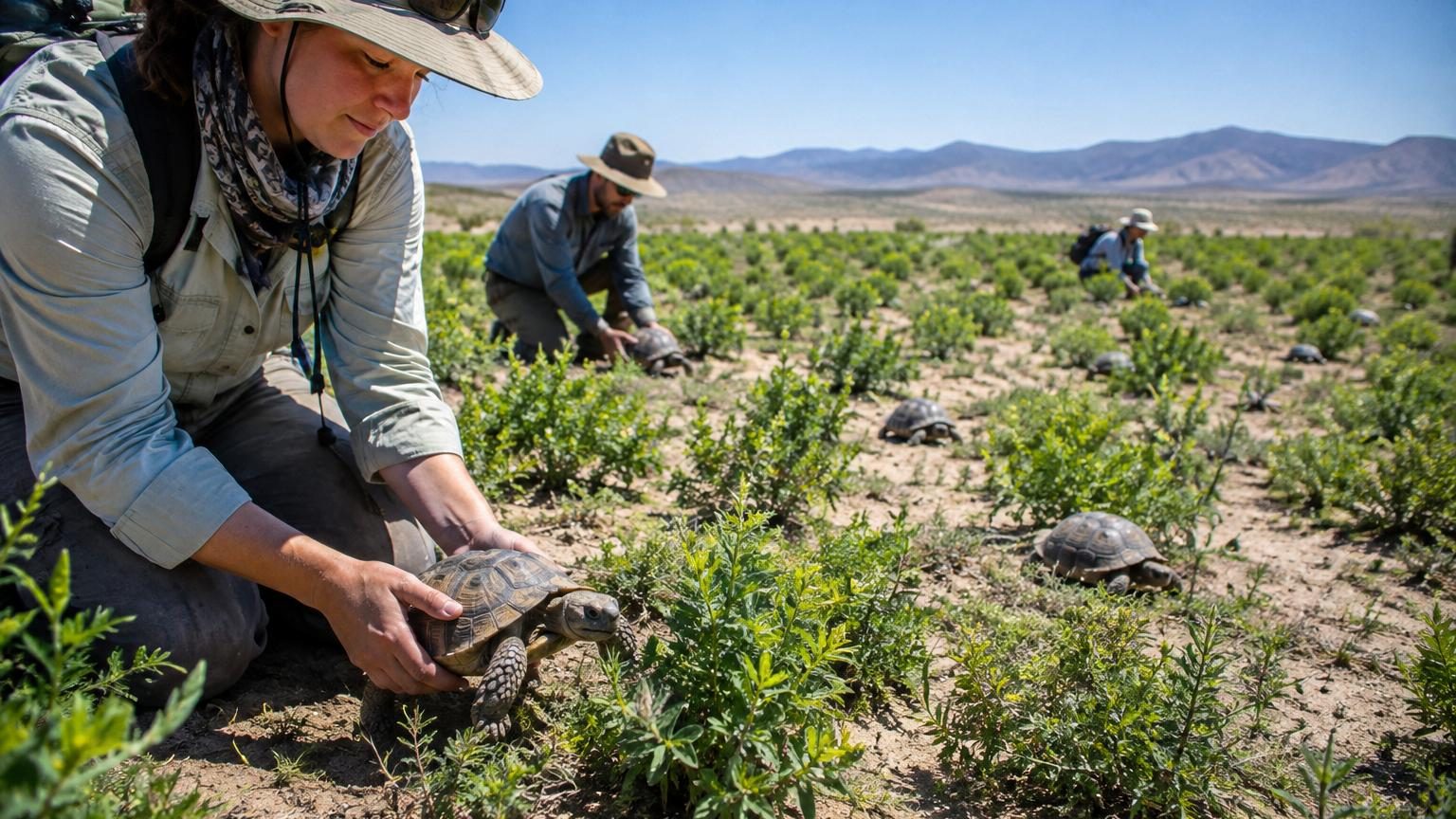 Ils avaient planté des milliers d'arbres dans un désert sans succès : en relâchant 400 tortues, les chercheurs constatent un changement visible depuis l'espace