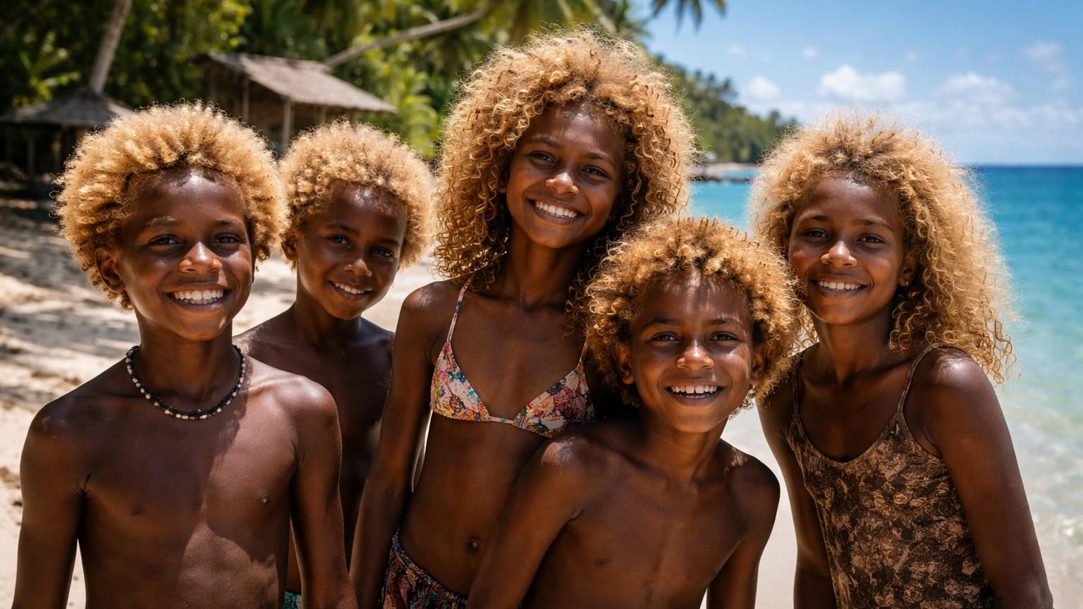 Ils ont la peau foncée et les cheveux blonds naturels : les scientifiques ont trouvé la cause et ce n&rsquo;est pas un héritage européen
