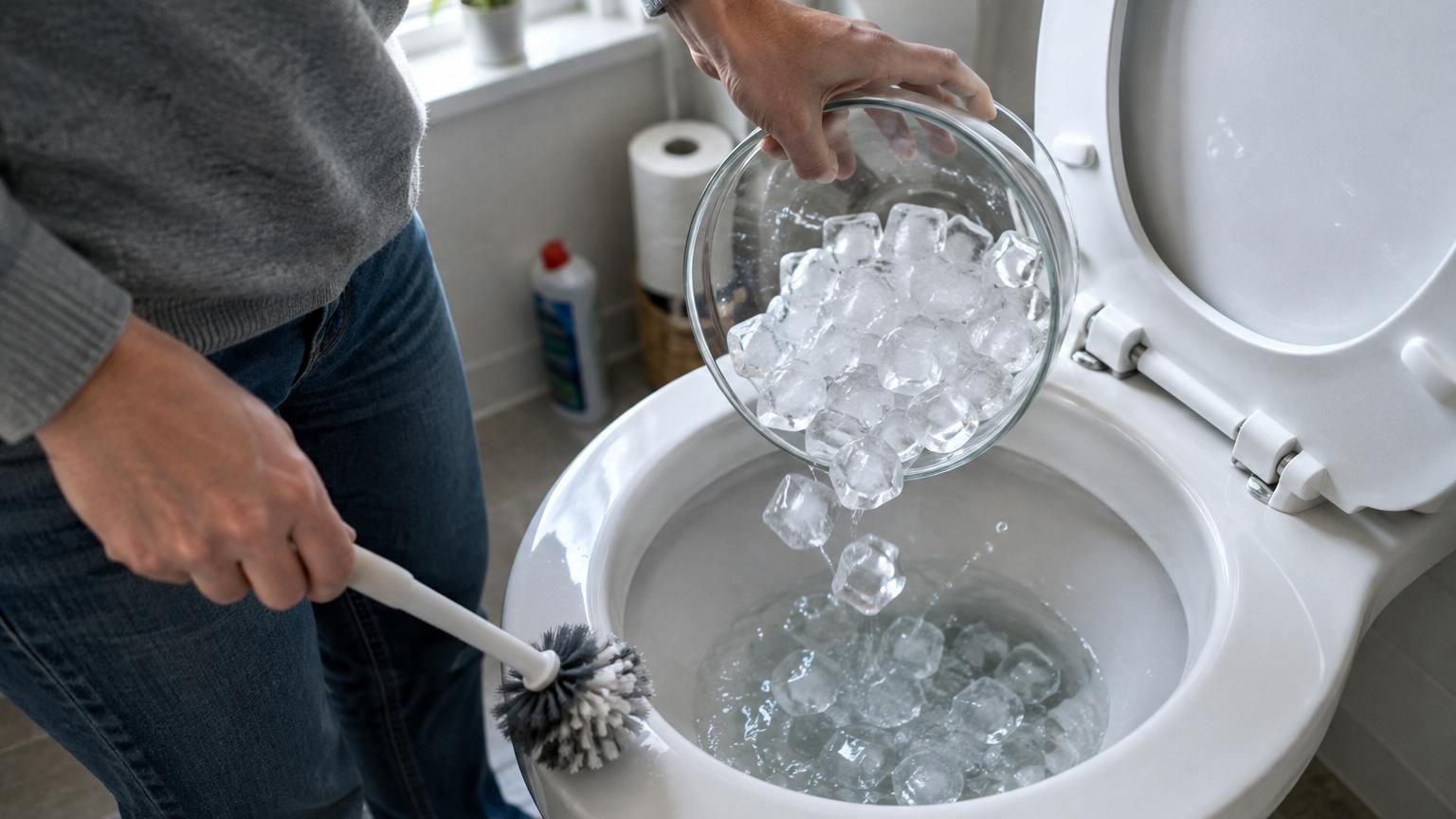 Jeter des glaçons dans les toilettes une fois par semaine : à quoi ça sert et pourquoi les experts le recommandent