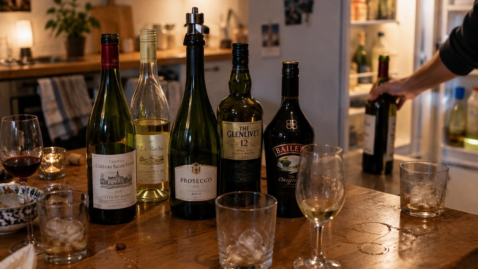 La fête est finie et les bouteilles sont à moitié pleines : combien de temps se conserve vraiment un alcool déjà ouvert