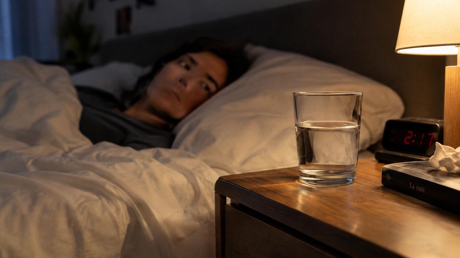Le verre d&rsquo;eau sur la table de nuit : ce geste banal peut perturber votre sommeil, selon un spécialiste