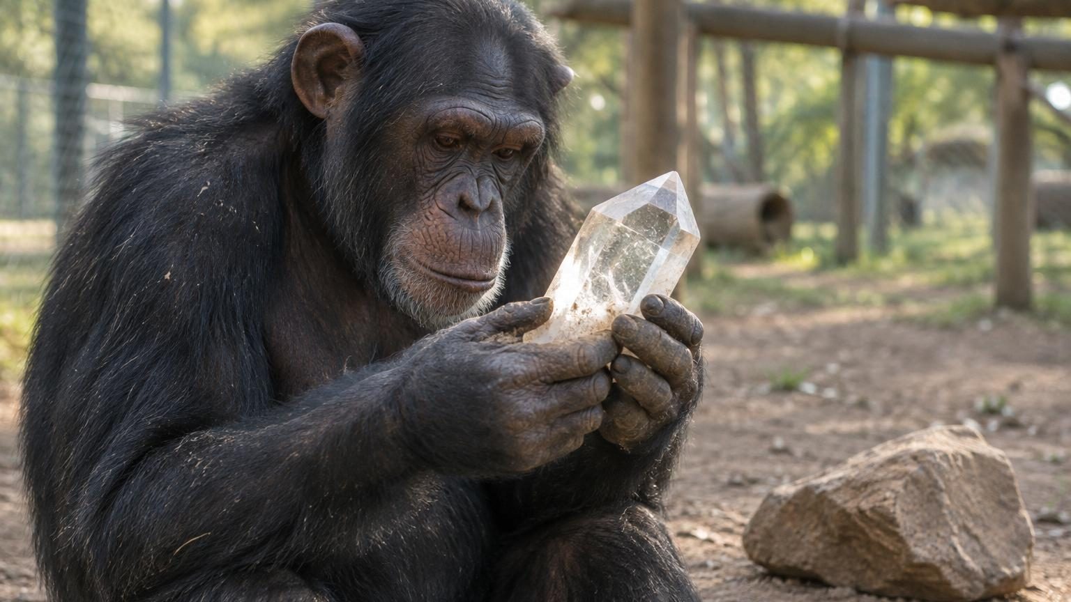 Les chimpanzés collectionnent les cristaux de quartz comme nous : les chercheurs pensent enfin savoir pourquoi