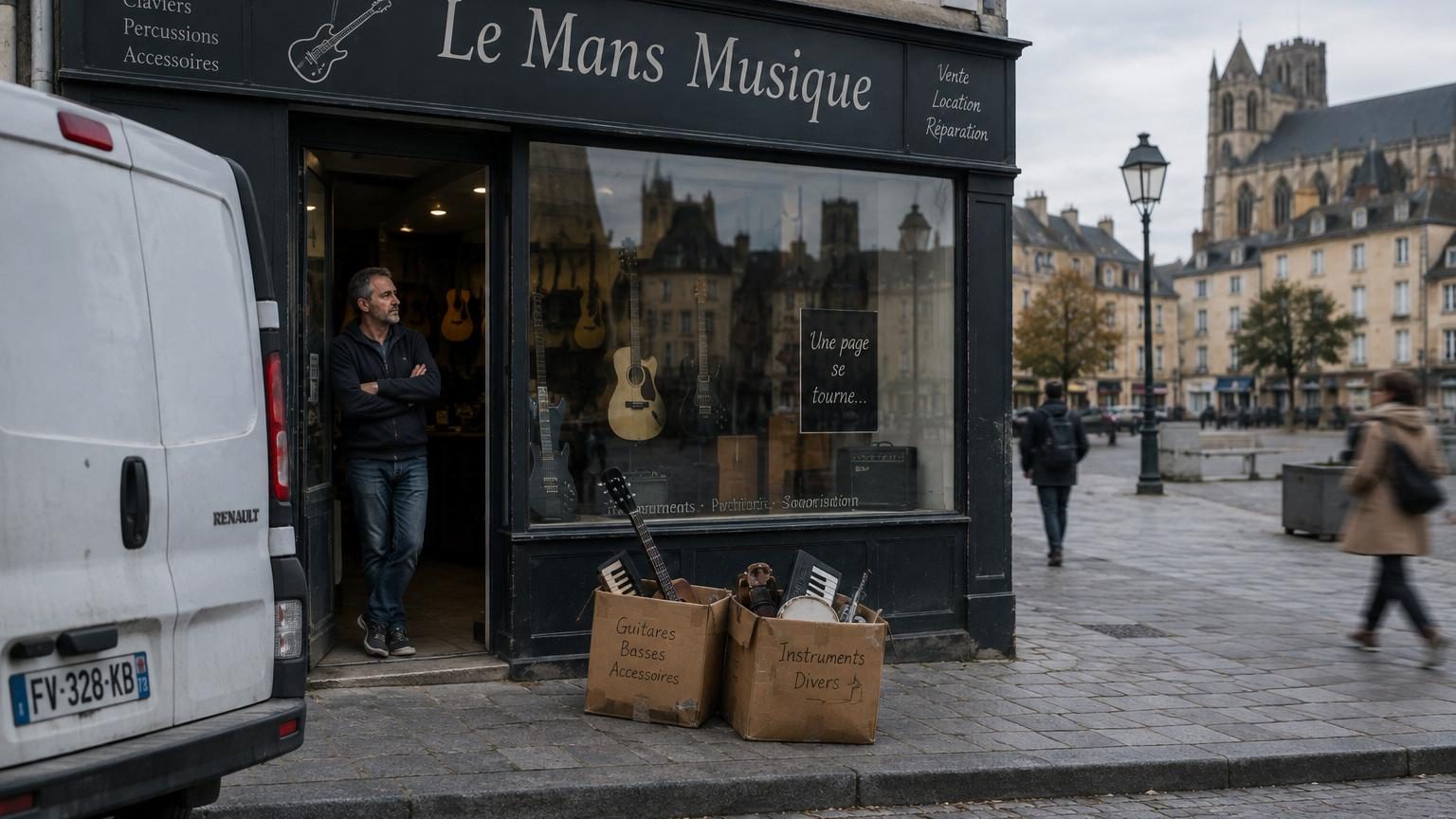 « Les gens ne passaient plus devant la boutique » : après six ans place d'Alger, ce magasin d'instruments quitte le centre-ville du Mans