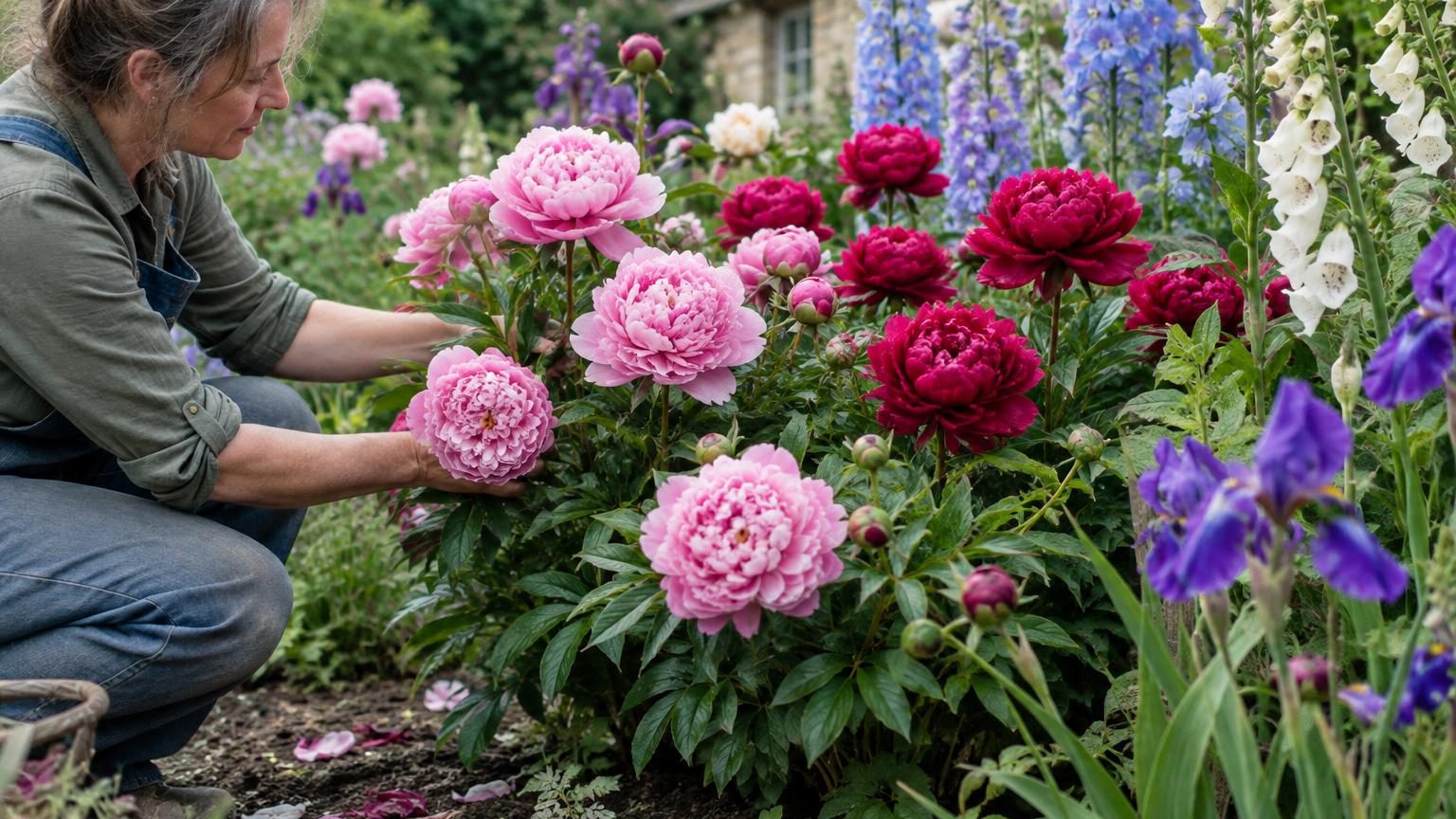 Les pivoines donnent « des floraisons spectaculaires » quand on les plante à côté de ces fleurs : voici les bonnes compagnes
