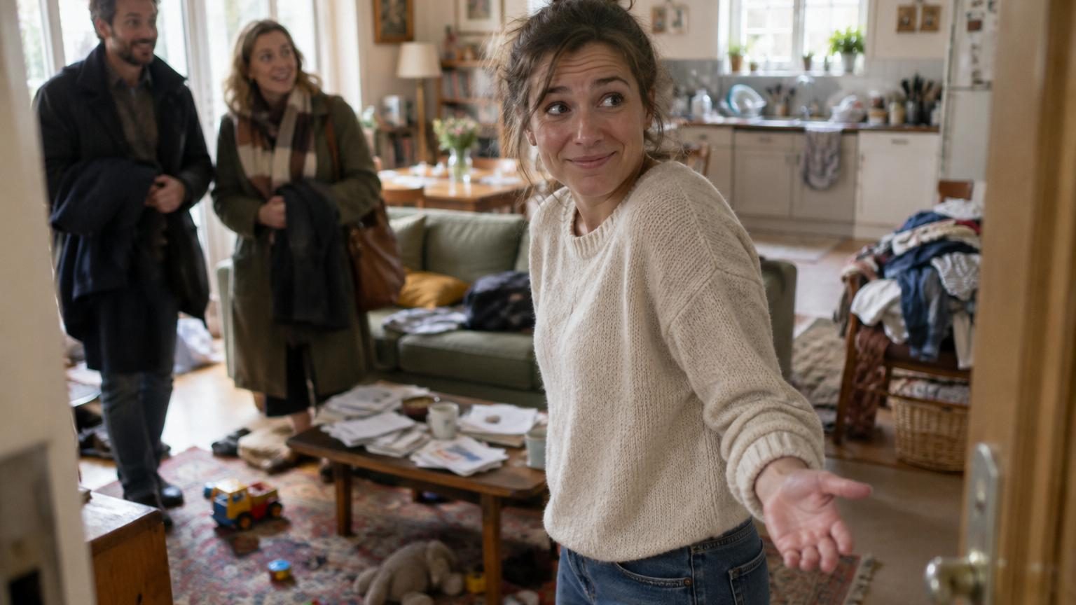 Gêné par votre propre maison quand des invités arrivent ? Les psychologues ont repéré les 8 phrases que vous prononcez presque toujours
