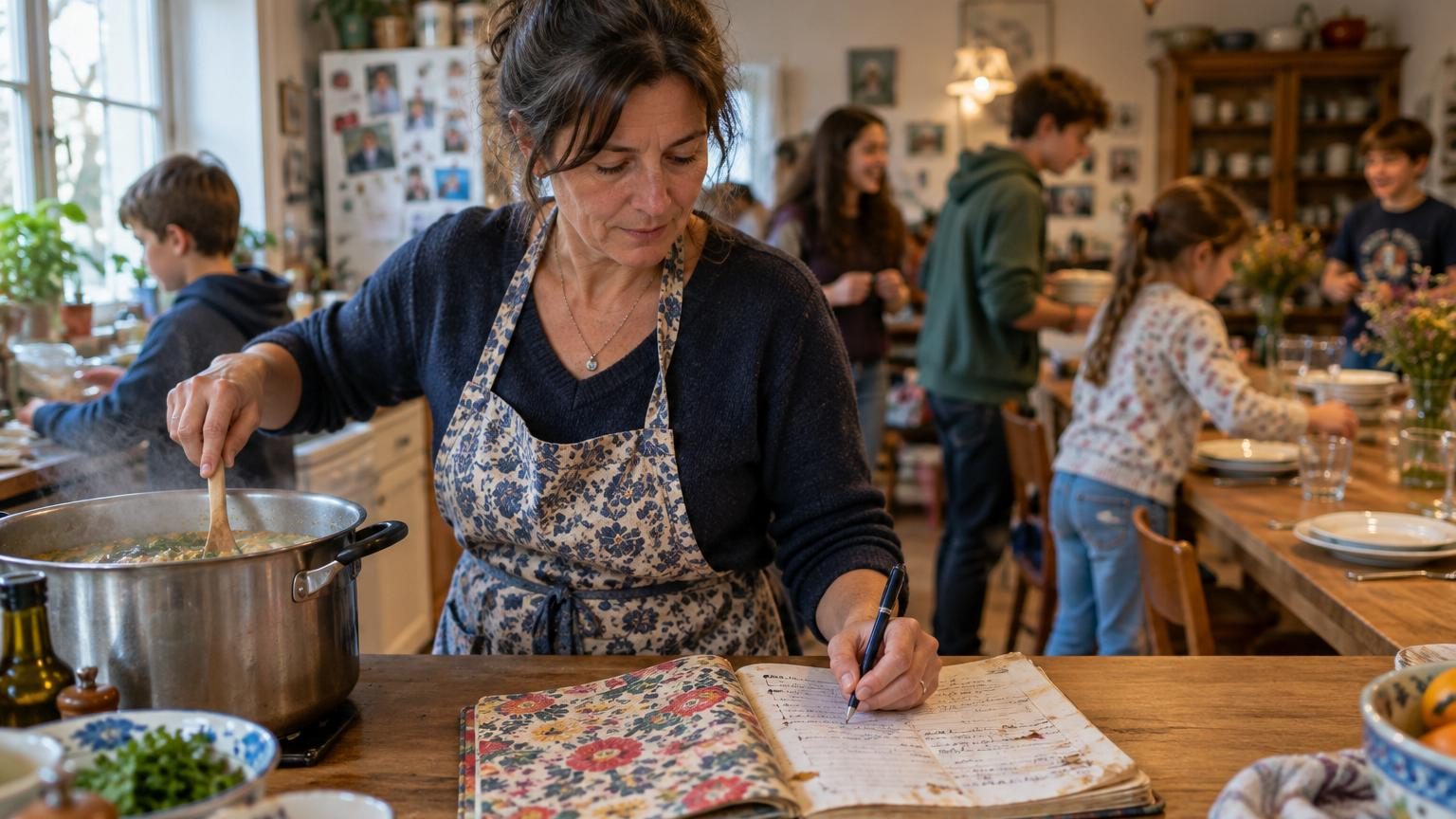 Mère de 11 enfants à 52 ans, elle note chaque plat qu&rsquo;elle réussit : voici comment ce carnet a fait fondre sa facture de courses