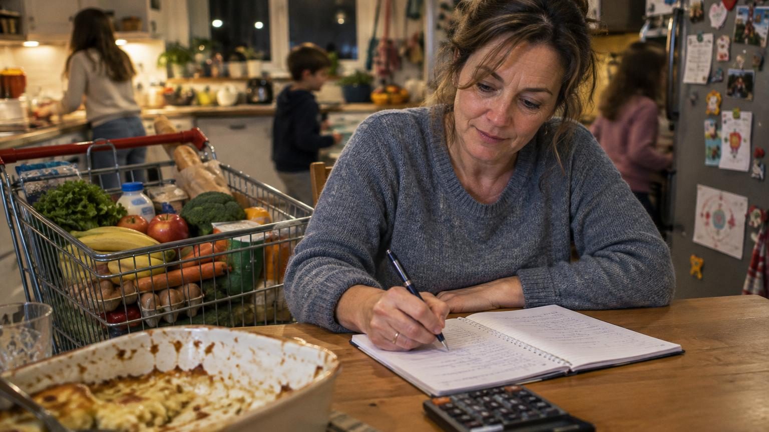 Mère de 11 enfants à 52 ans, elle note chaque semaine les plats qu&rsquo;elle réussit : voici comment son caddie a baissé