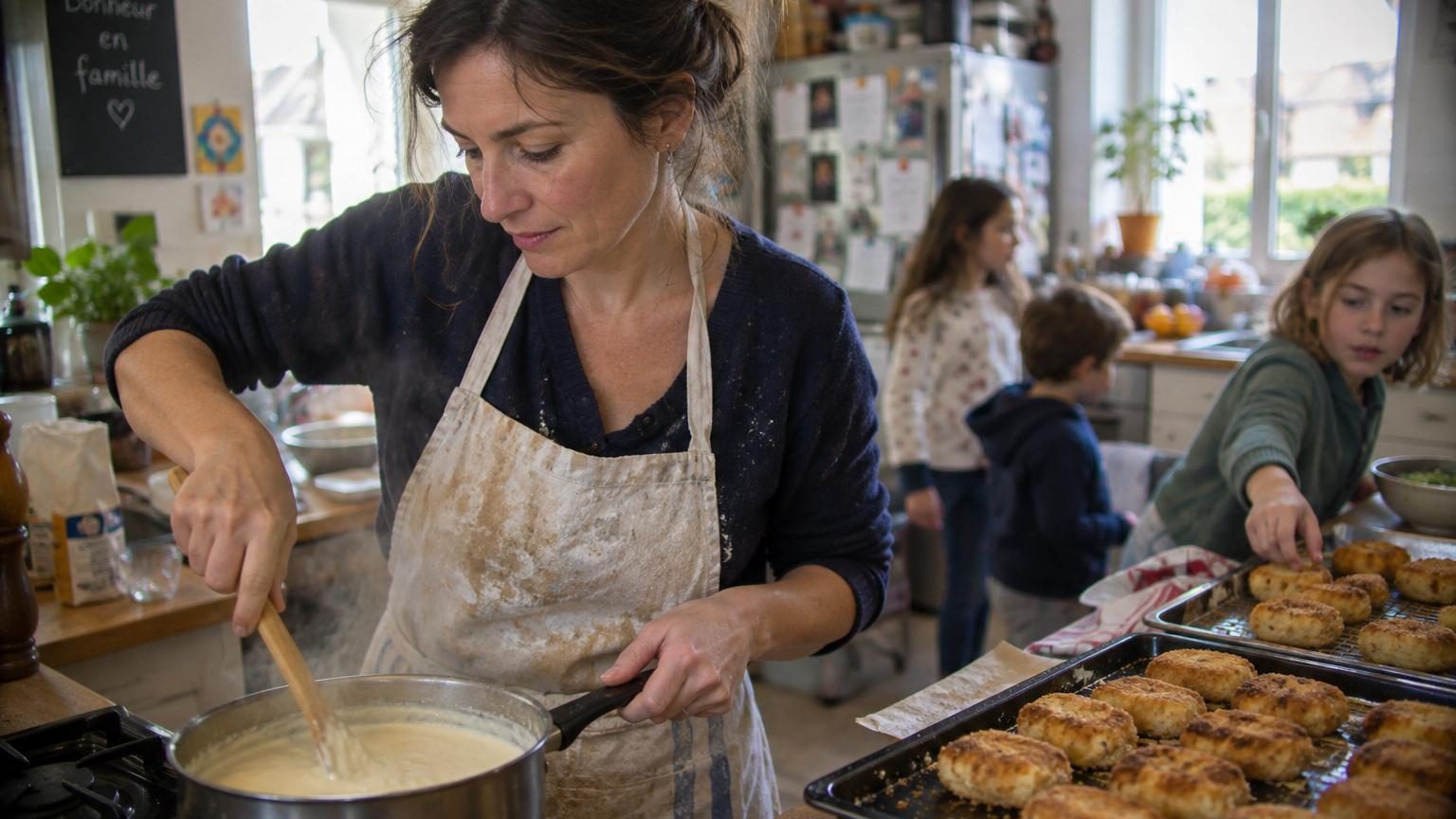 Mère de 11 enfants, elle prépare ses croquettes jambon-poulet autrement : le secret n&rsquo;est ni le jambon ni la friture, mais sa béchamel