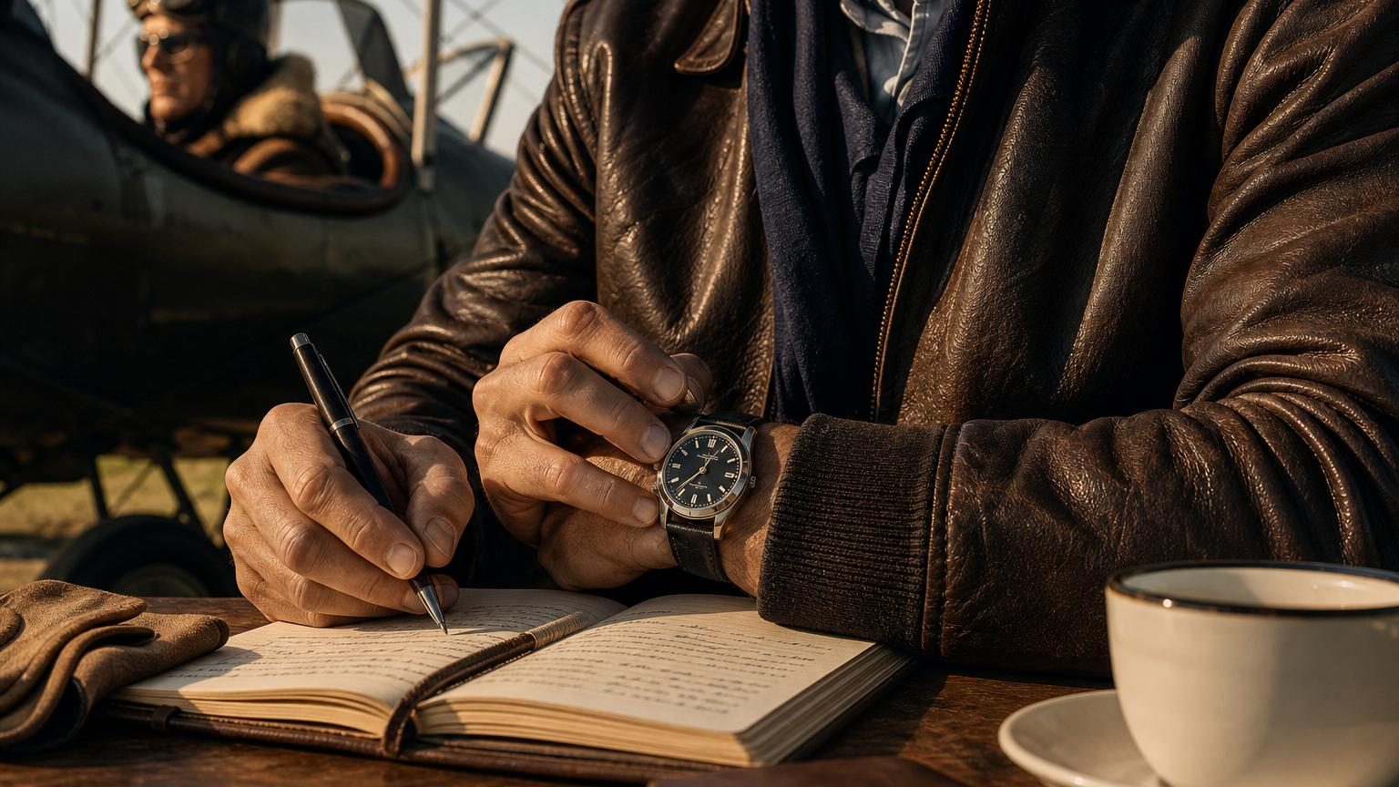 Gros plan sur un poignet gauche portant une montre classique, illustrant l'habitude universelle de porter sa montre du côté gauche.