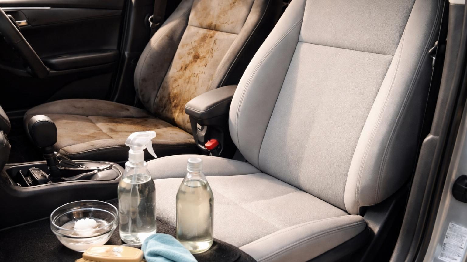 Ni détergent ni shampooing : l’astuce maison pour nettoyer les sièges de votre voiture et les rendre impeccables