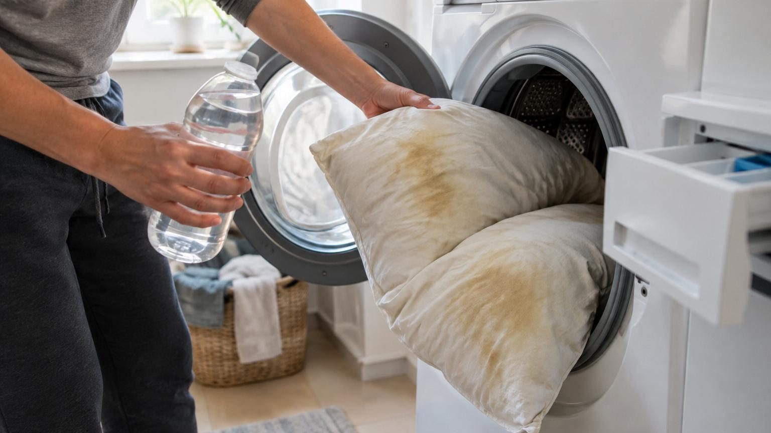 Oreillers jaunis par la transpiration : le produit à moins de 2 euros à ajouter dans la machine pour les blanchir