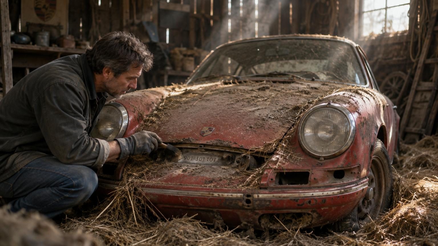 Oubliée dans une grange, cette Porsche 901 porte le numéro 57 : elle est devenue la plus ancienne 911 du musée officiel