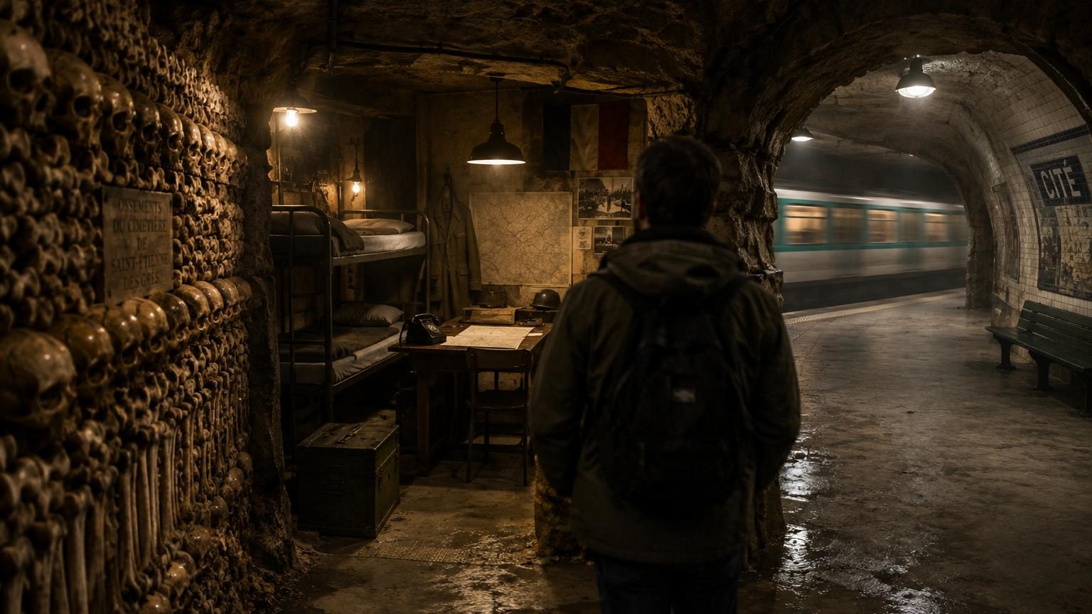 Parigi souterraine : catacombes, bunker de la Résistance et stations fantômes