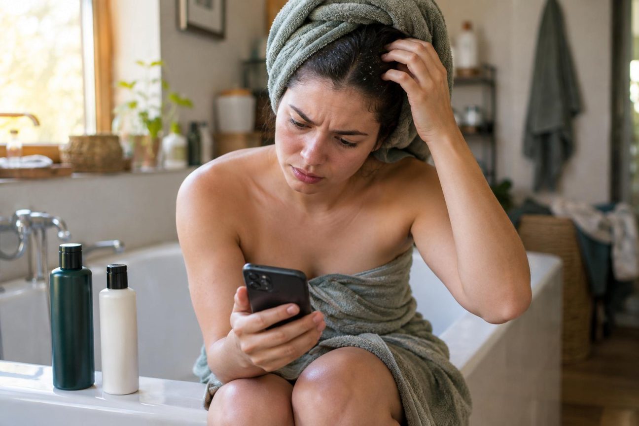 Pellicules : les dermatologues sont unanimes, alterner deux shampooings change tout, mais le vrai problème est le temps de pose