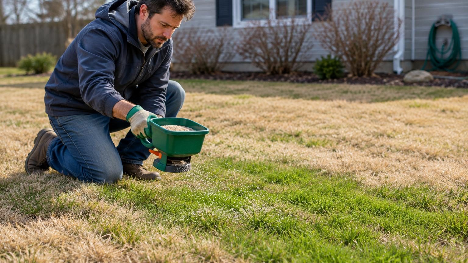 Pelouse jaunie après l’hiver : l’engrais à appliquer dès mars pour retrouver un tapis vert au printemps