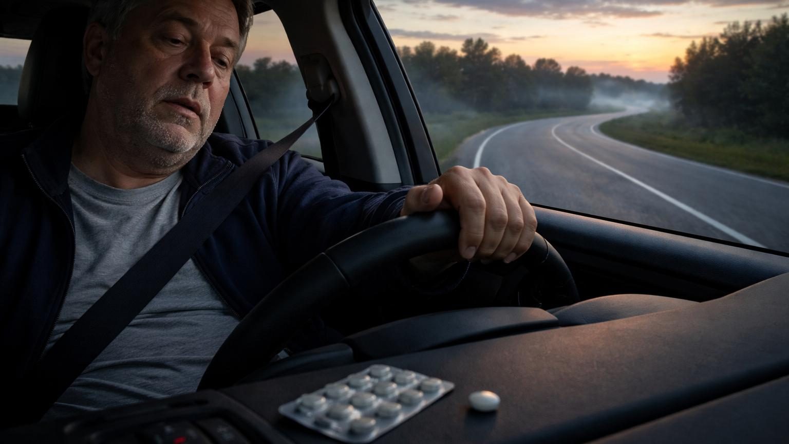 Pertes d&rsquo;attention triplées au réveil : prise pour mieux dormir, la quétiapine (50 mg) peut altérer la conduite le lendemain, parfois à l&rsquo;insu du conducteur