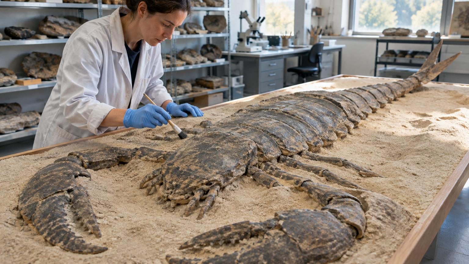 Plus d&rsquo;un siècle de mystère : les scientifiques identifient enfin le plus grand scorpion de l&rsquo;histoire de la Terre, un prédateur géant vieux de 415 millions d&rsquo;années