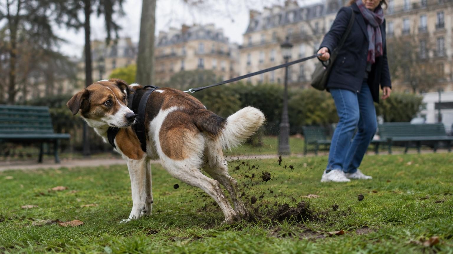 Pourquoi votre chien gratte le sol avec ses pattes arrière après avoir fait ses besoins : ce n'est pas pour recouvrir