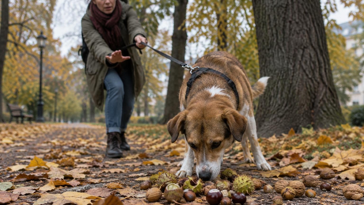 Promenade avec son chien en automne : glands, marrons et noix, voici ceux qui peuvent devenir dangereux
