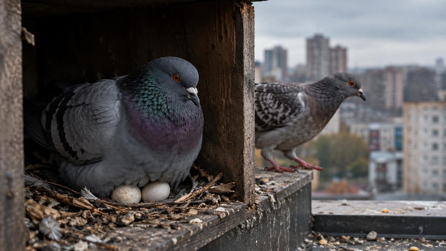 Quand la nourriture vient à manquer, les pigeons mâles couvent plus longtemps : voici pourquoi ils relaient les femelles