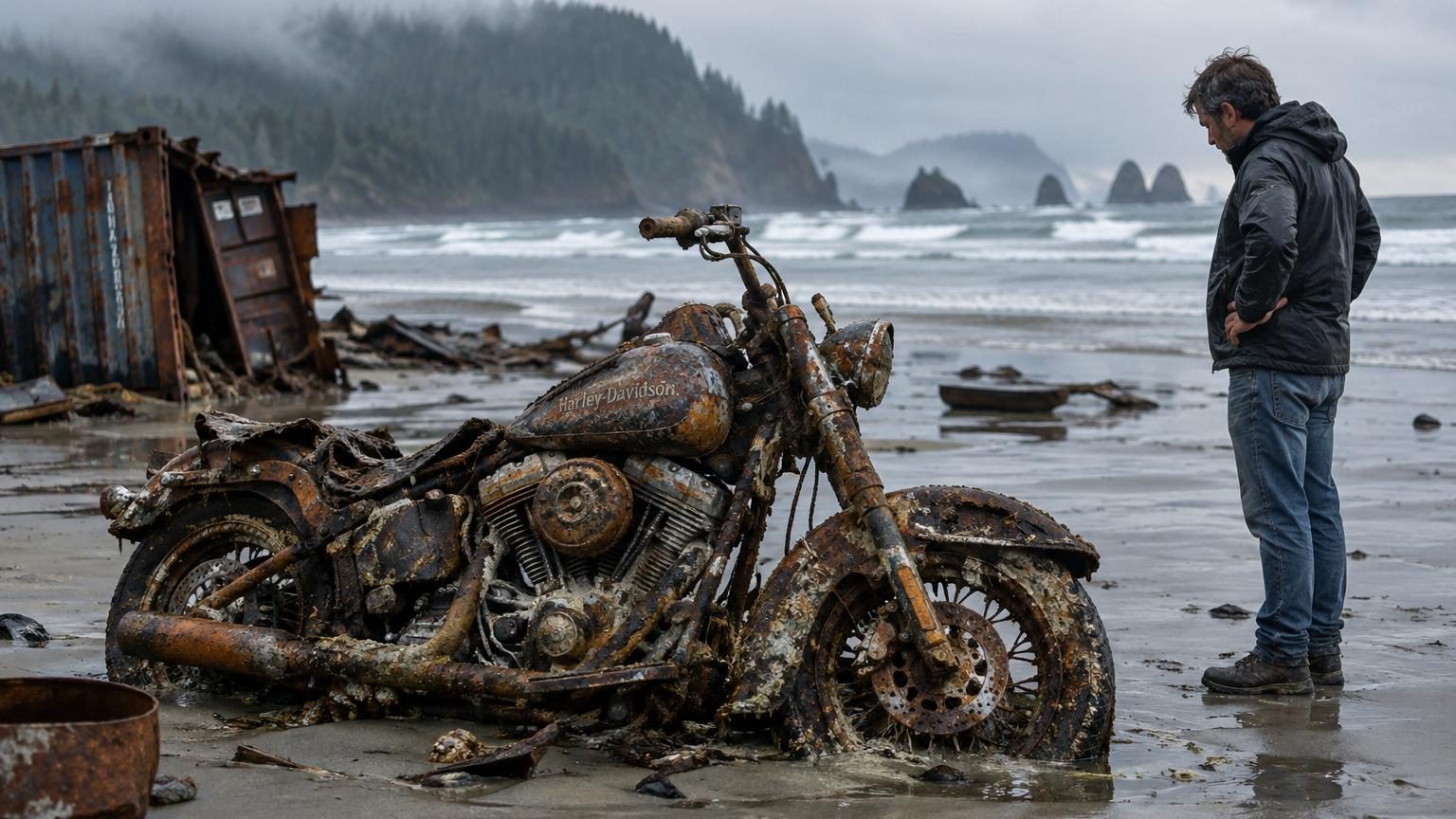 Sa Harley-Davidson est emportée par le tsunami du Japon : elle réapparaît plus d'un an plus tard à 6 400 km de là