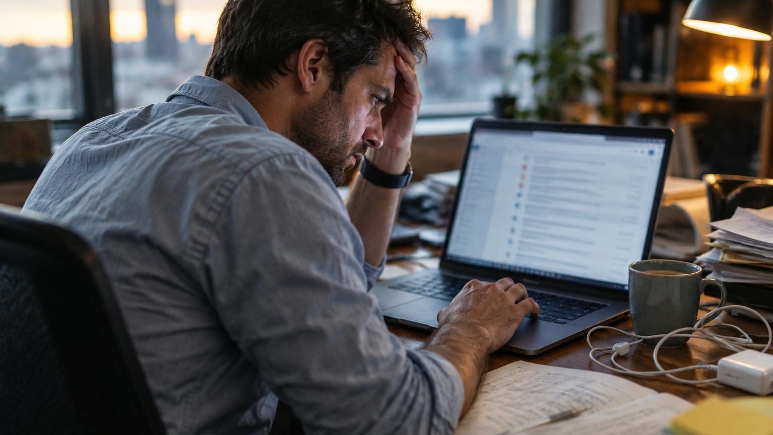Clavier d'ordinateur avec au premier plan des mots professionnels entre guillemets, illustrant les formules maladroites des e-mails au travail.