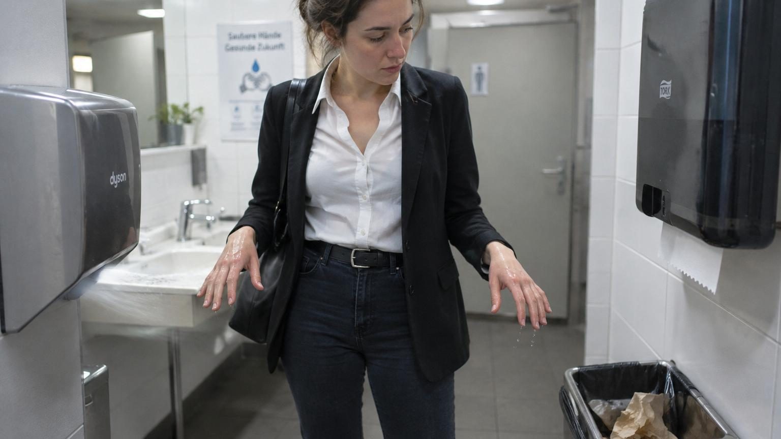 Sèche-mains ou papier dans les toilettes publiques : ce n'est pas la solution que vous croyez qui est la pire