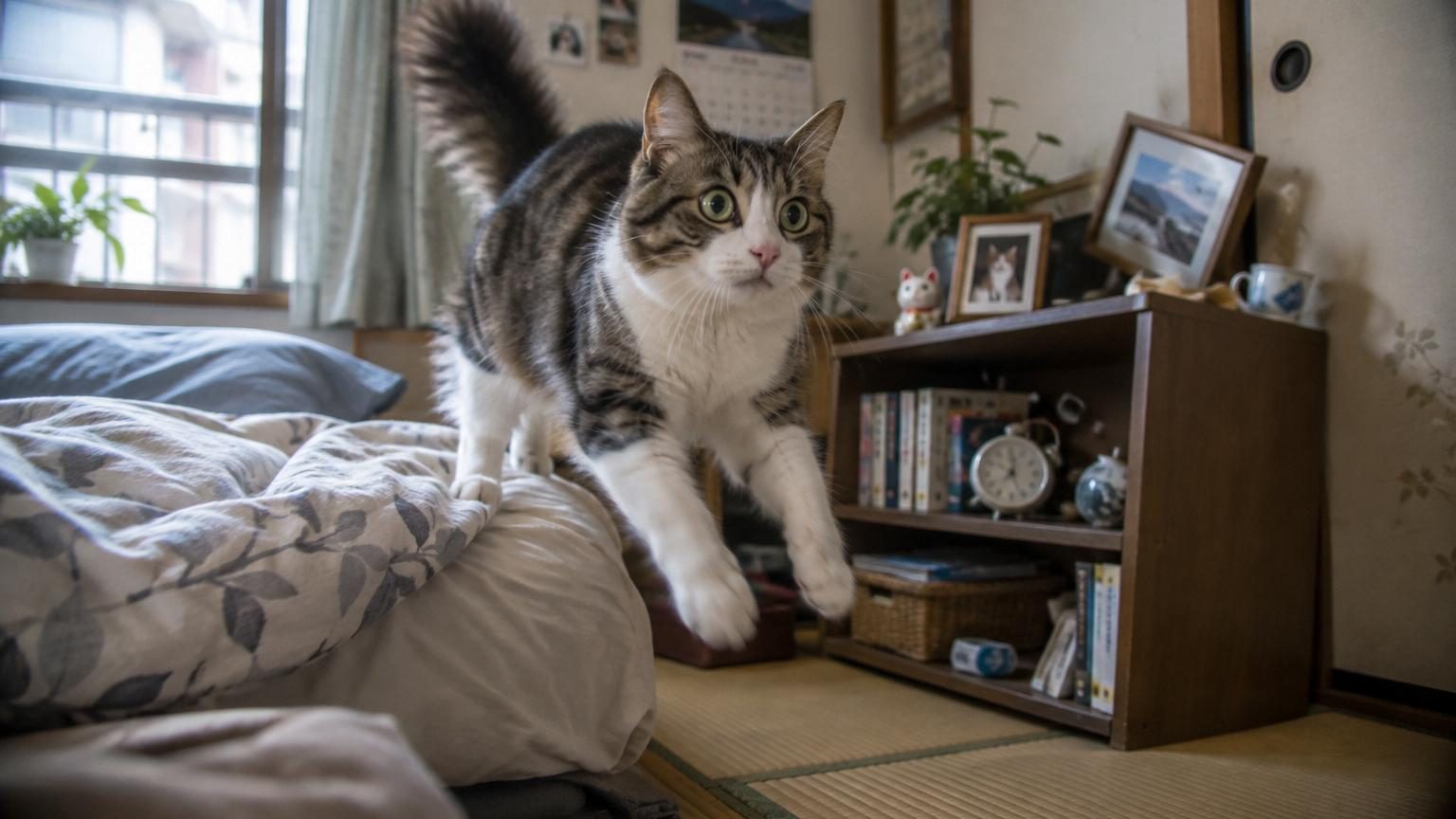 Séisme au Japon : des caméras pour animaux filment des chats qui réagissent quelques secondes avant la secousse