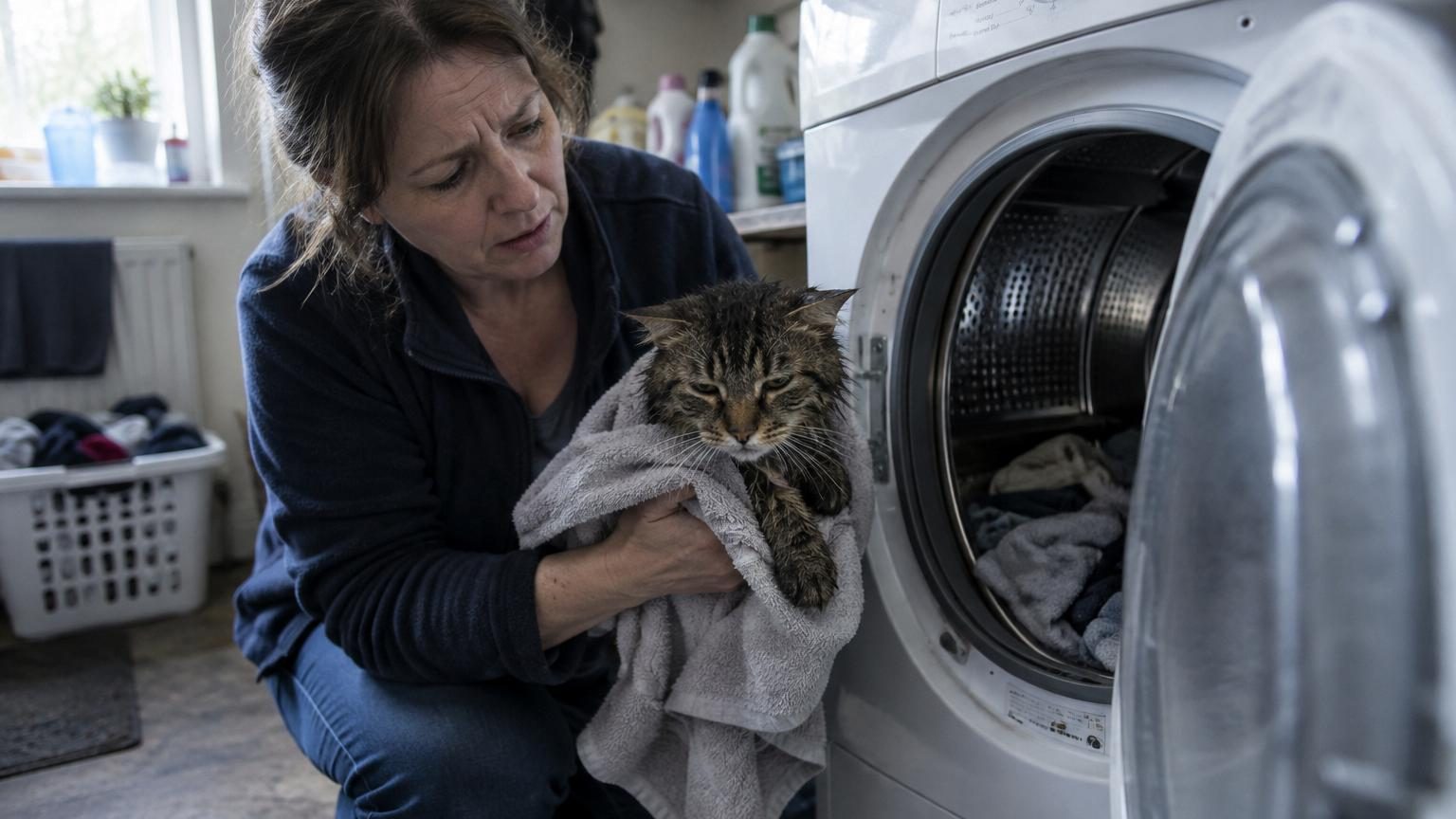 Son chat de 11 ans passe quatre heures enfermé dans le sèche-linge : il survit, et les vétérinaires lancent un avertissement
