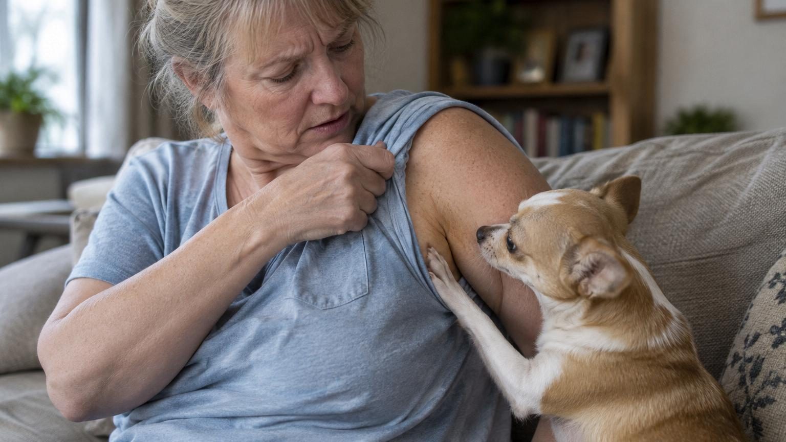 Son chihuahua lui griffe sans cesse la même zone sous le bras : en consultant, elle découvre un cancer du sein