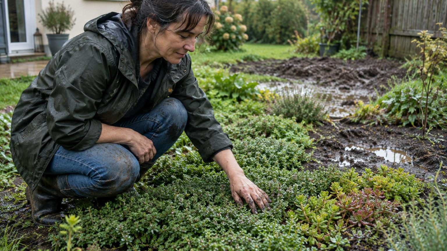 Son jardin se transformait en bourbier à chaque averse : ces 11 plantes couvre-sol ont remplacé le drainage
