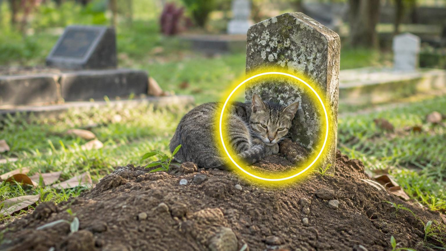 Un an après la mort de son maître, ce chat veille toujours sur sa tombe et refuse de rentrer : une fidélité qui bouleverse tout le village