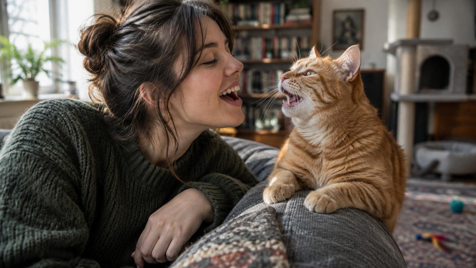 Trop bavard, ce chat avait été ramené au refuge : avec sa nouvelle maîtresse, il s'est mis à chanter