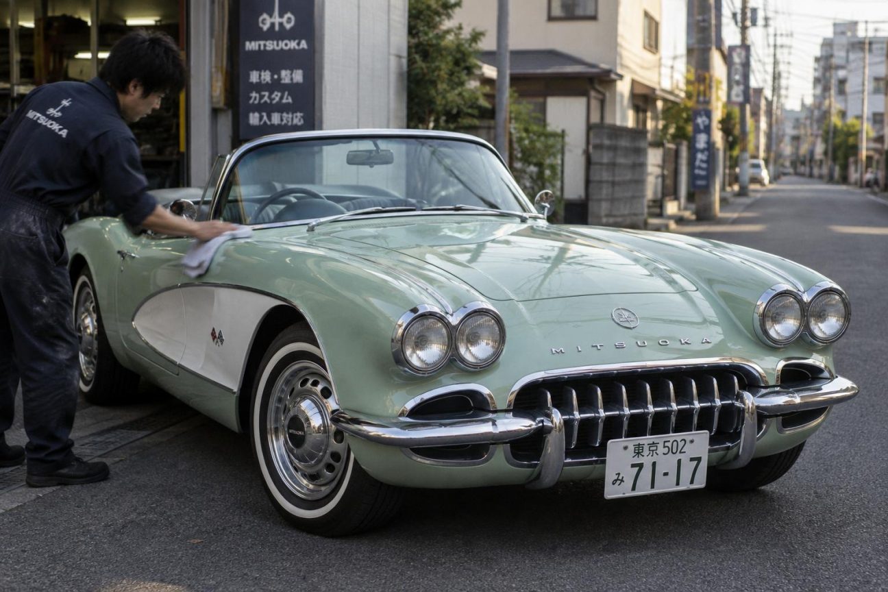 Un constructeur japonais transforme la Mazda MX-5 en sosie de la Corvette des années 60 : quatre phares ronds et chrome à volonté
