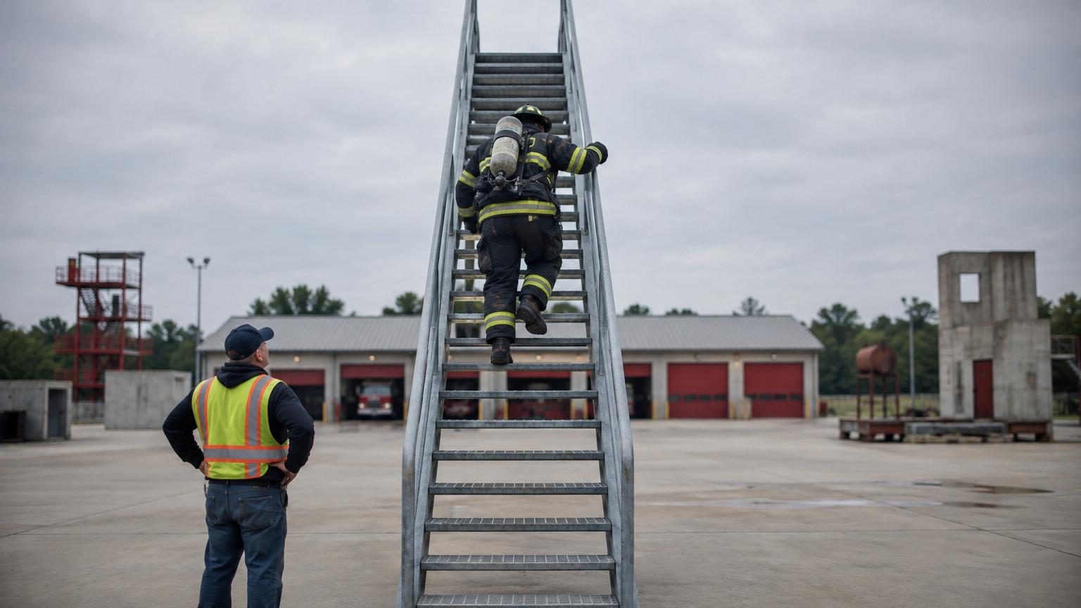 Un escalier qui ne mène nulle part : voici à quoi il sert vraiment et pourquoi les pompiers l'utilisent