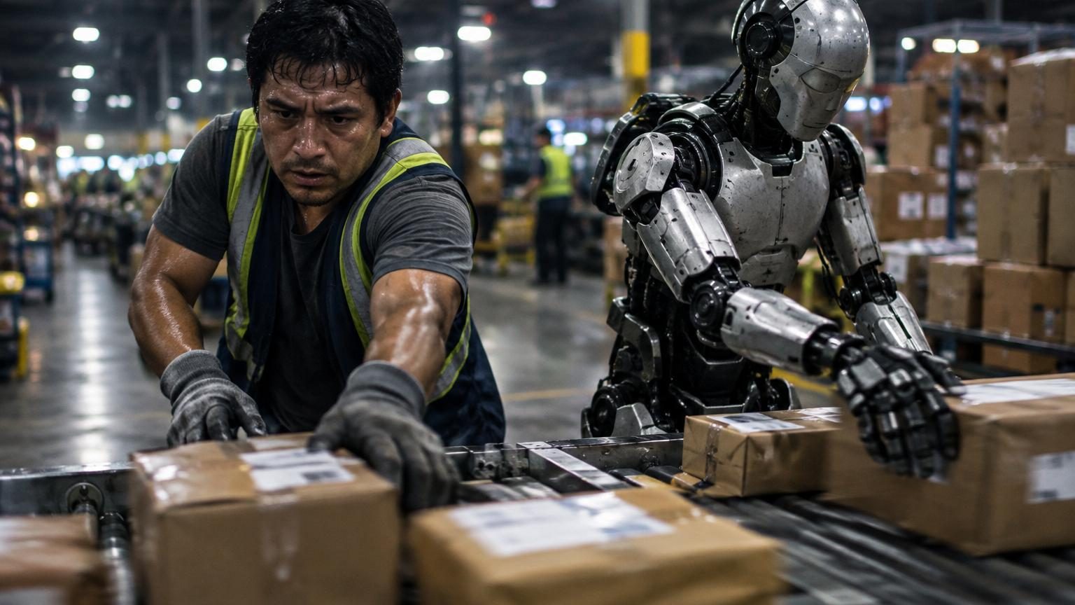 Un ouvrier affronte un robot humanoïde pendant 10 heures de tri de colis : c'est l'humain qui l'emporte, de justesse