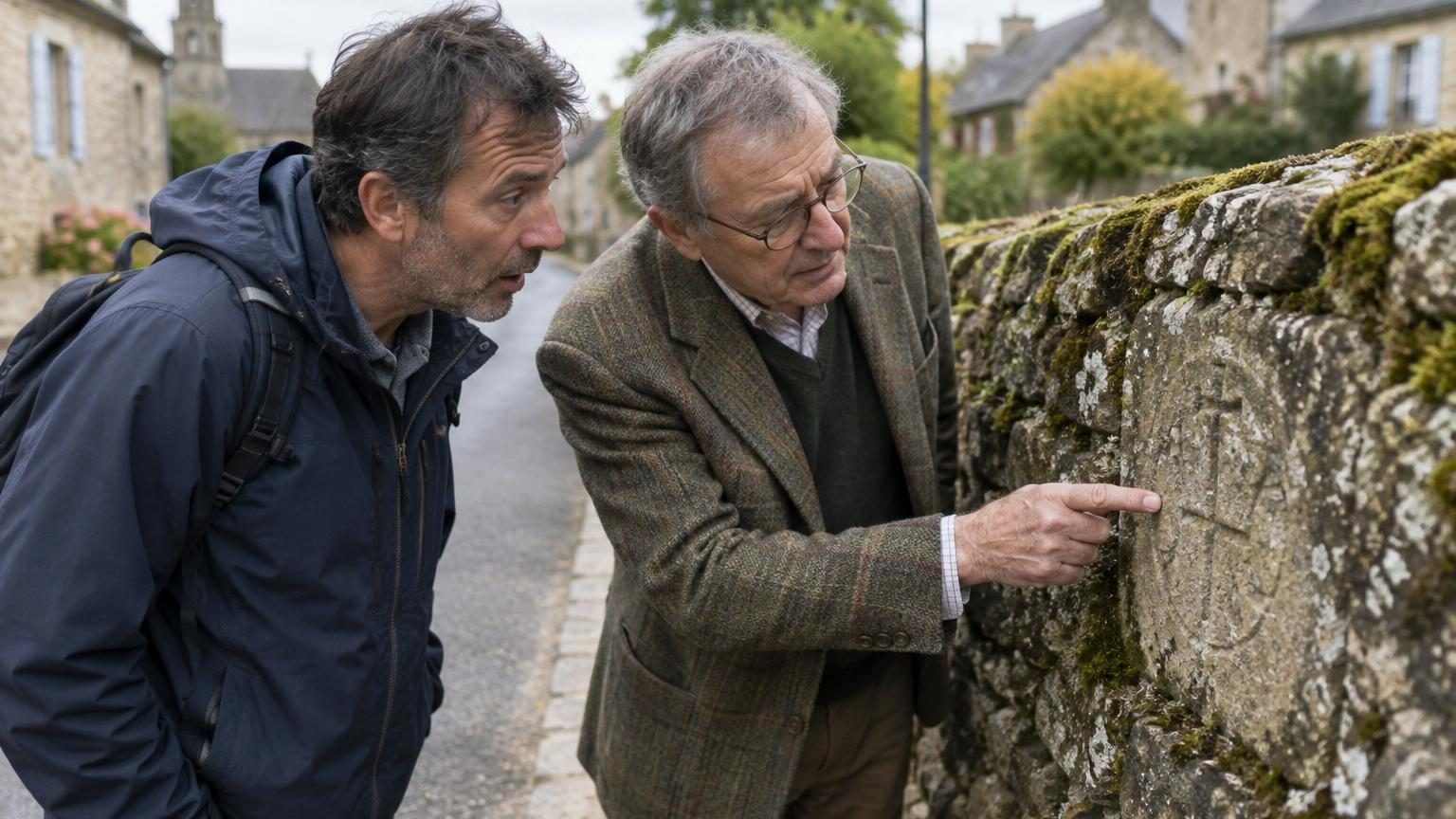 Un promeneur aperçoit enfin la pierre gravée du muret devant lequel il passe depuis toujours : un historien y déchiffre la date de 1637 et une histoire que la commune avait oubliée