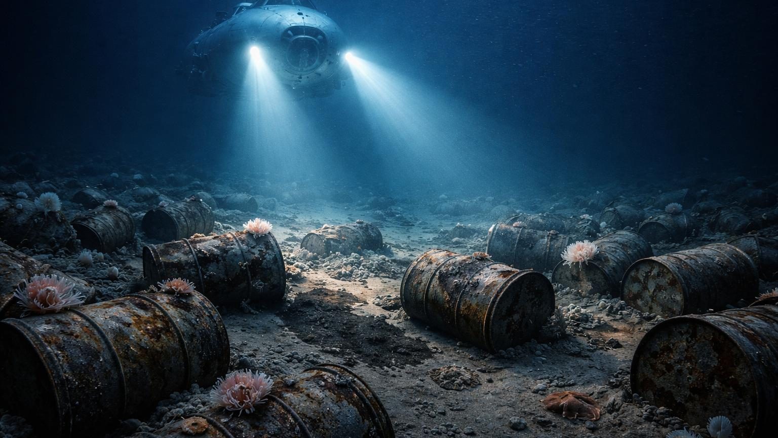 Un sous-marin plonge au large de l&rsquo;Atlantique et retrouve 200 000 fûts radioactifs oubliés depuis des décennies
